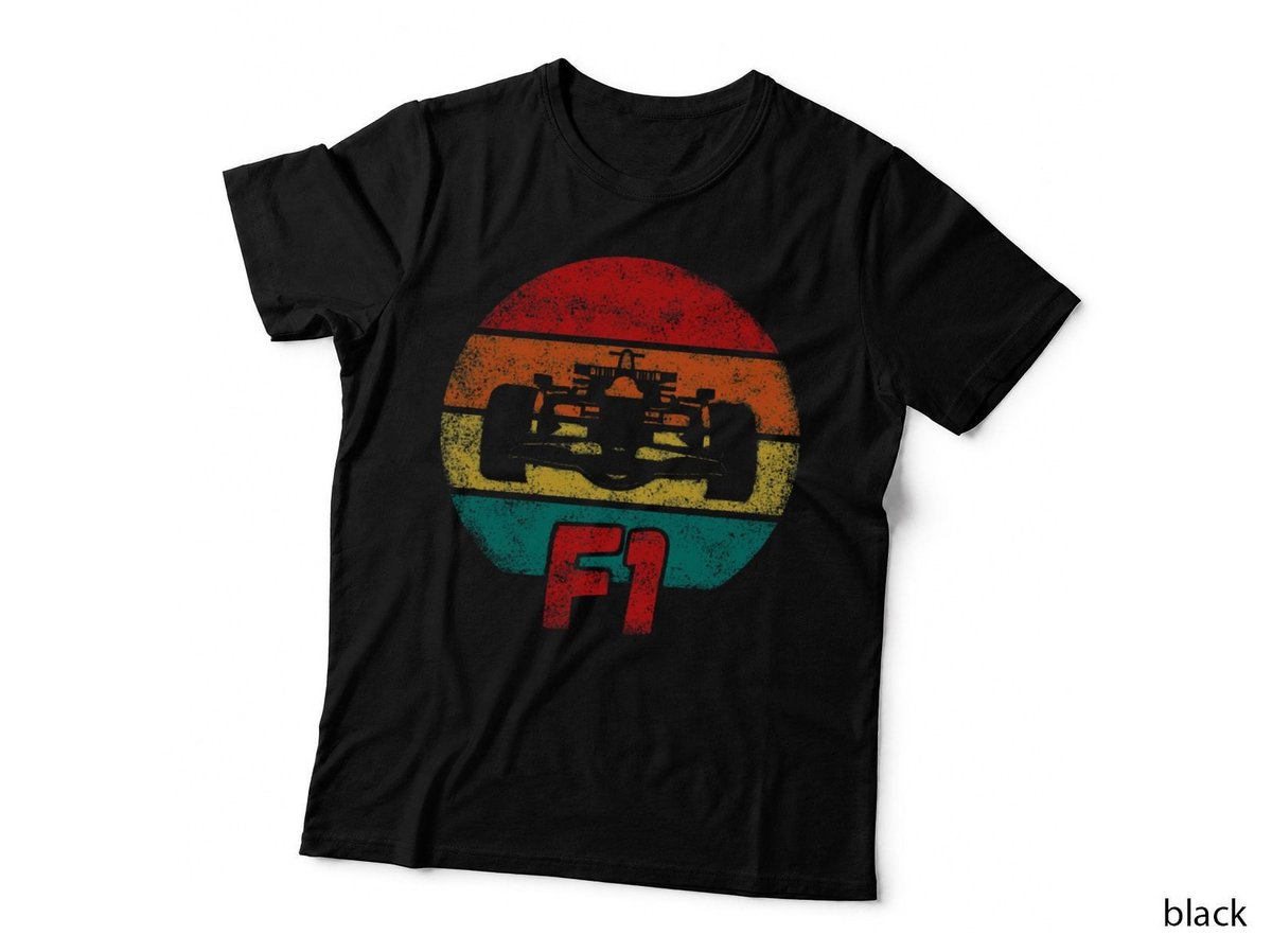F1 Shape Vintage Color Sunset T-Shirt, StyleTheme Modifier