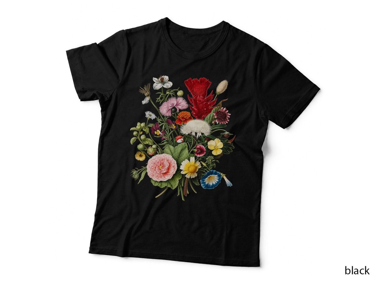 Wildflower Bouquet Botanical Cottagecore Floral Garden T-Shirt Hoodie Vintage