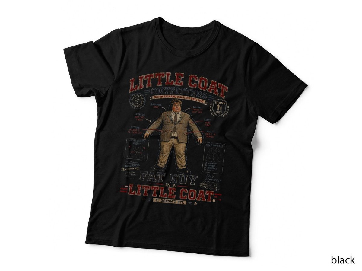 Tommy Boy Fat Guy Little Coat T-Shirt, Vintage 90s Comedy Halftone Hoodie