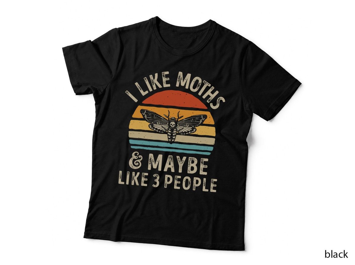 I Like Moths and Maybe 3 People Moth Insect Lover Retro Men T-Shirt