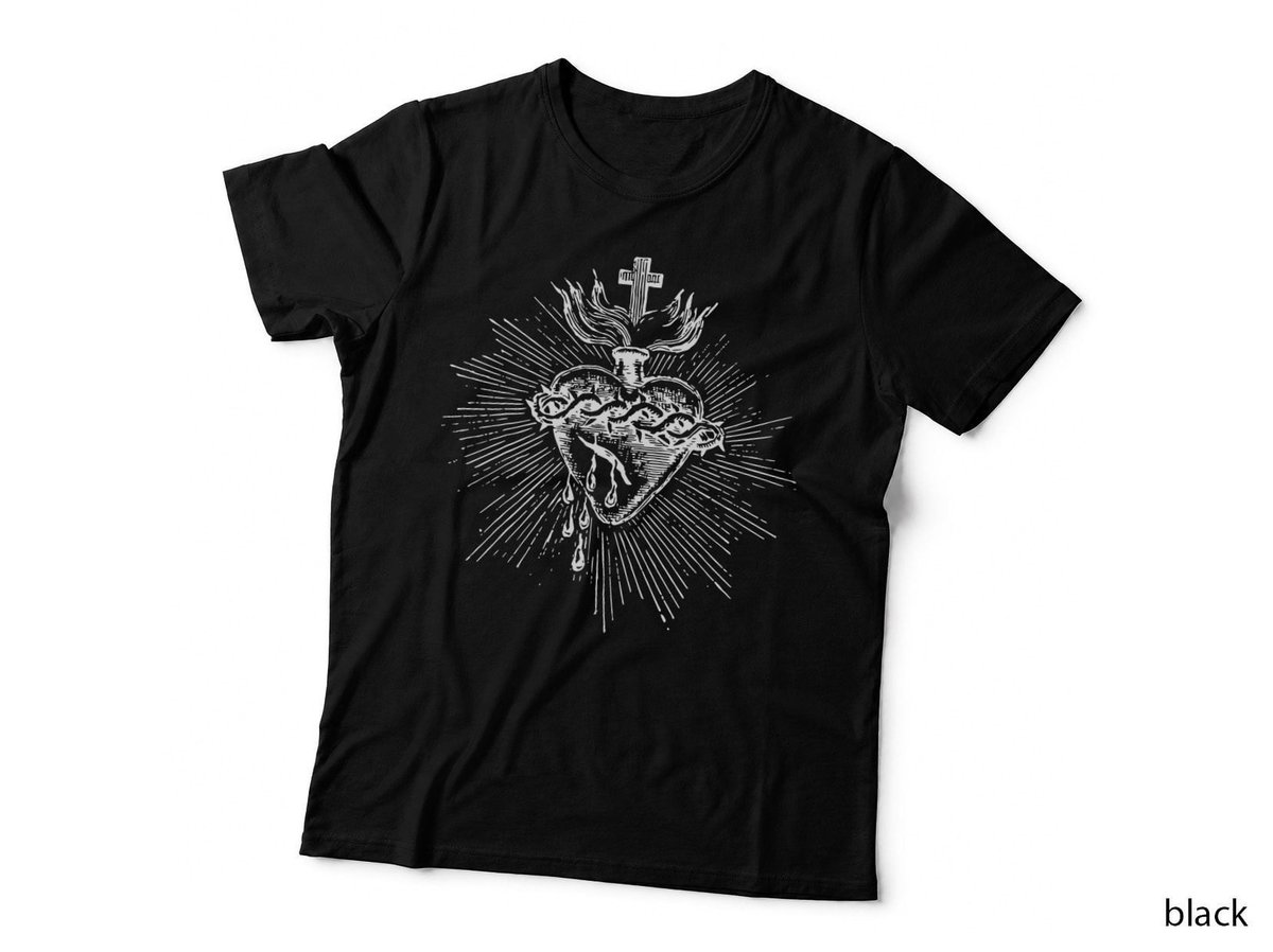 Devotion to the Sacred Heart of Jesus Vintage Catholic Art T-Shirt