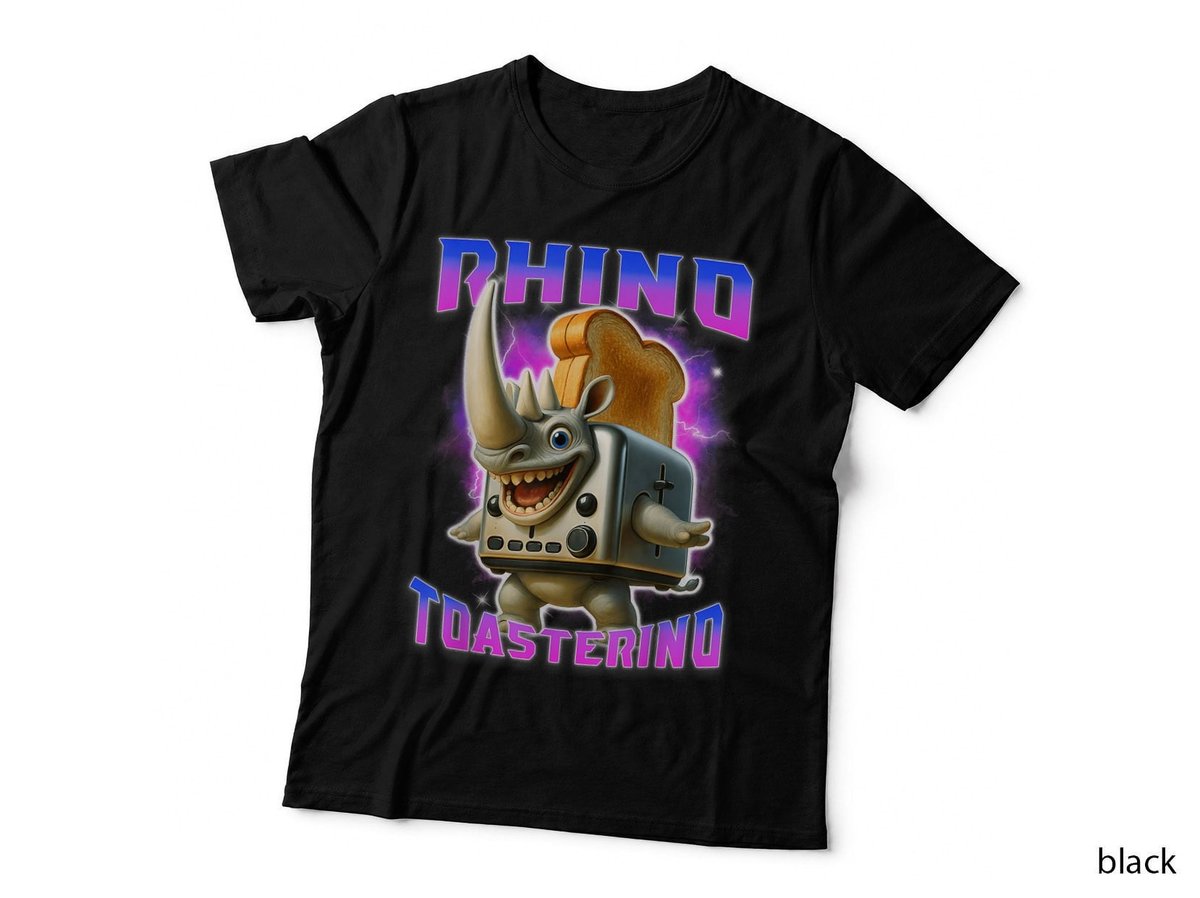 Rhino Toasterino Italian Brainrot Funny Bootleg Meme T-Shirt