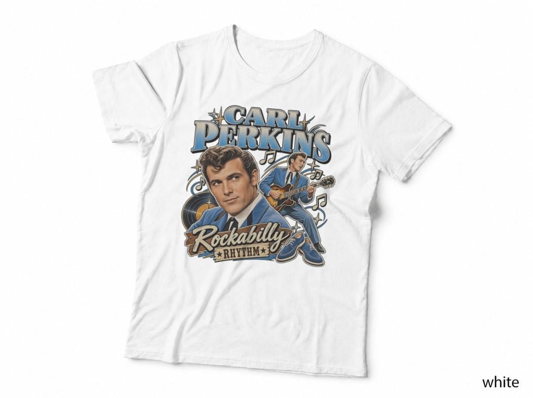 Carl Perkins Blue Suede Shoes Rockabilly 1950s Guitar Music T-Shirt Hoodie