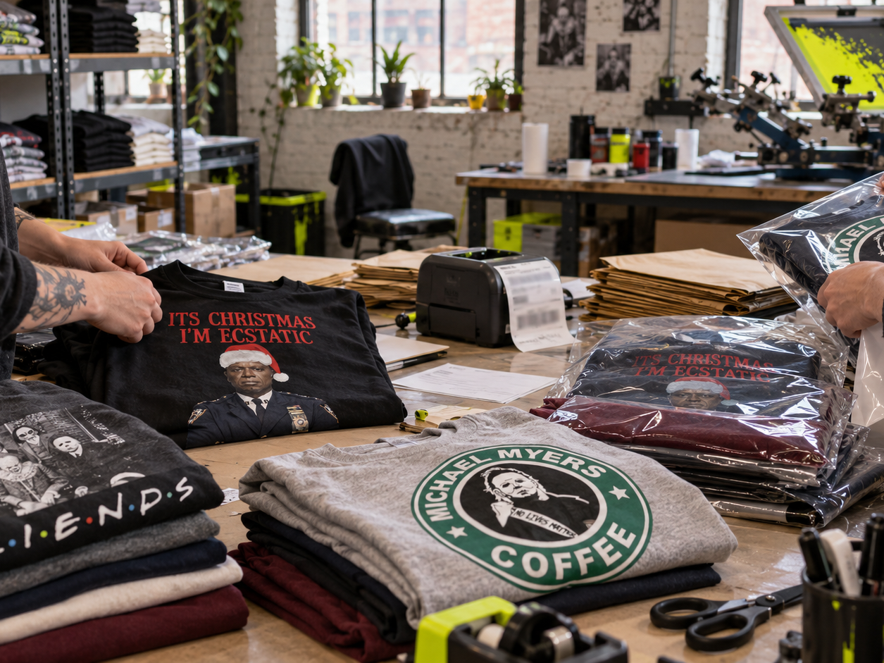 Inside the Ten Quid Teez workshop