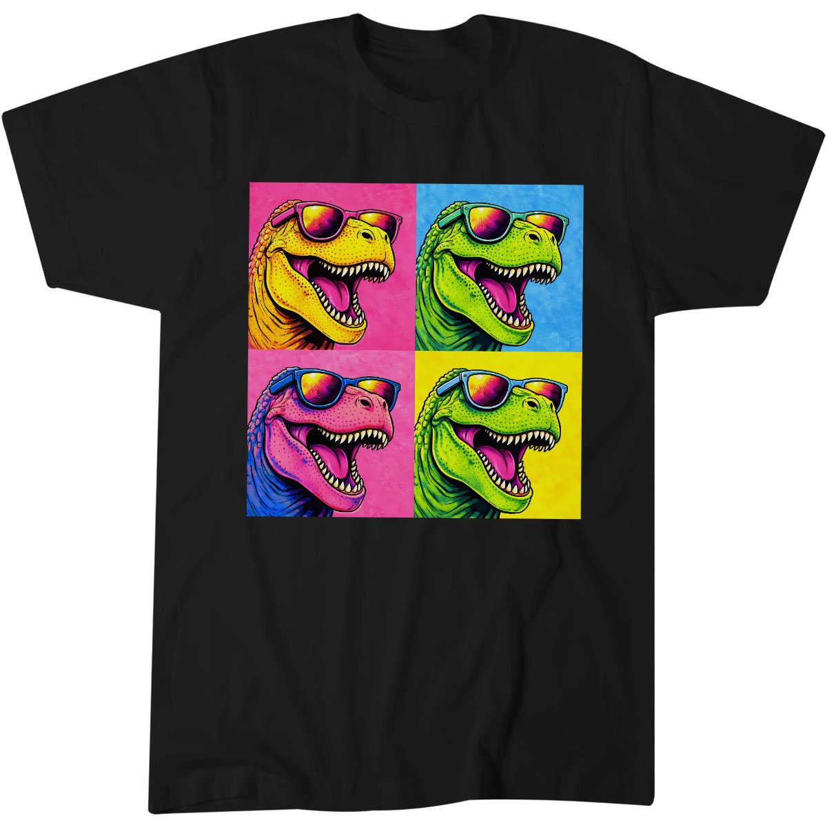 Boys T-Rex Dinosaur With Sunglasses Birthday Gift T-Shirt