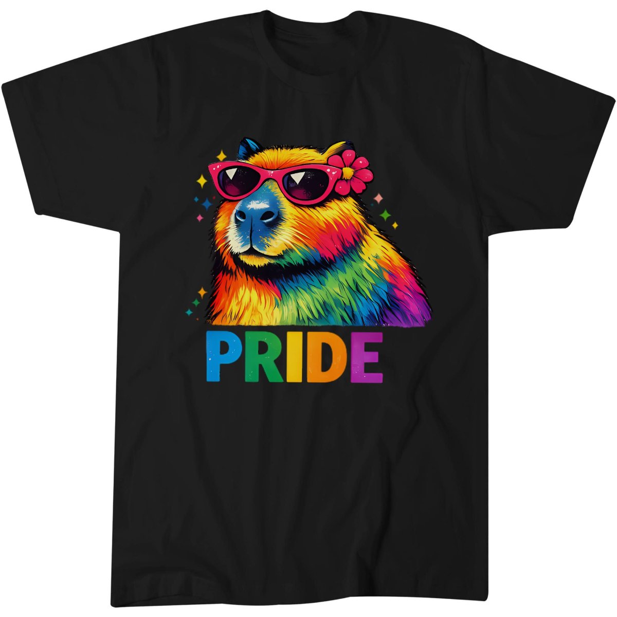 Capybara Wearing Sunglasses Pride LGBTQ T-Shirt