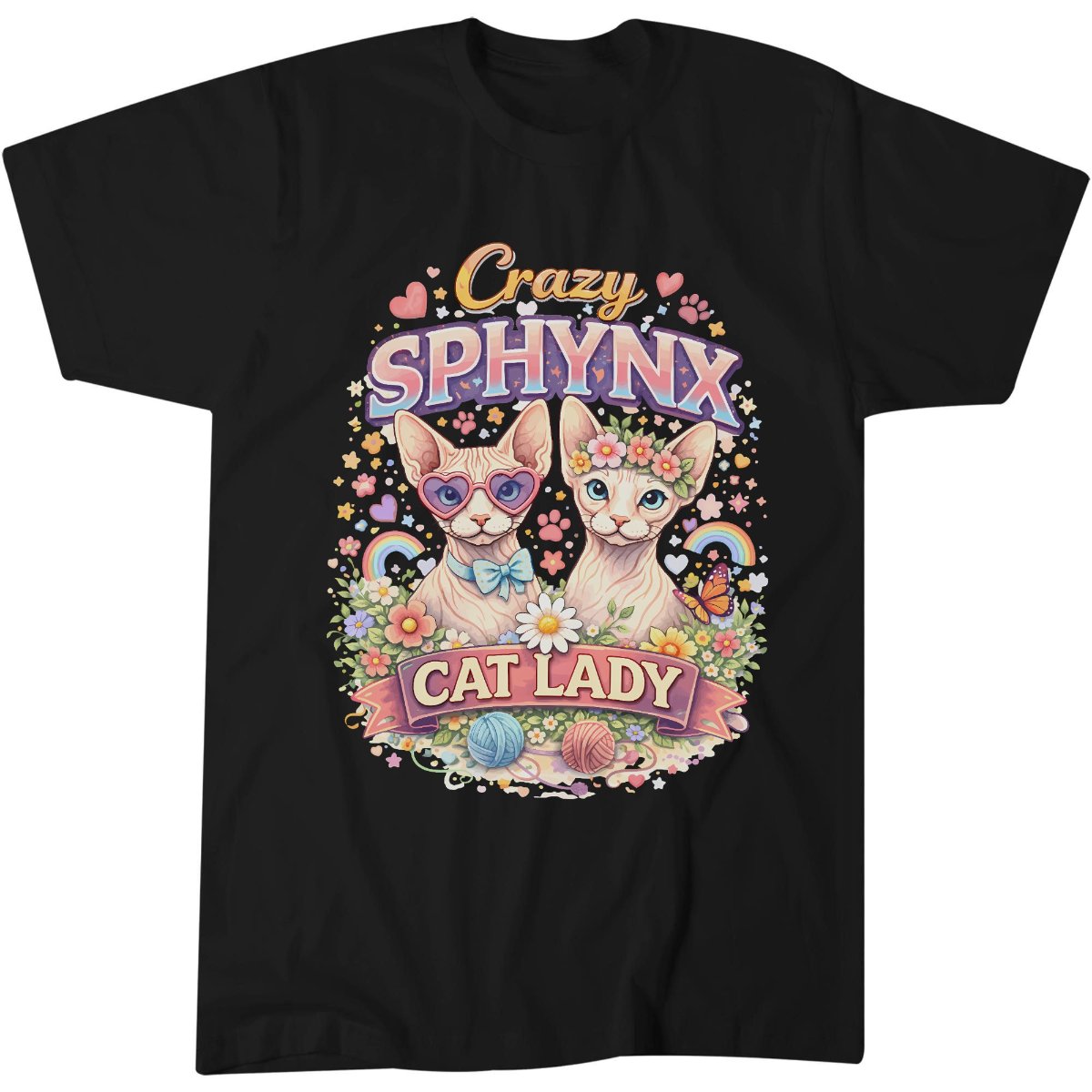 Crazy Sphynx Cat Lady Funny Hairless Cat T-Shirt