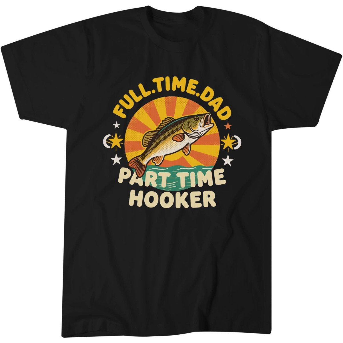 Funny Dad Hobby Shirt, Fishing Gardening Football Tee, Largemouth Bass T-Shirt