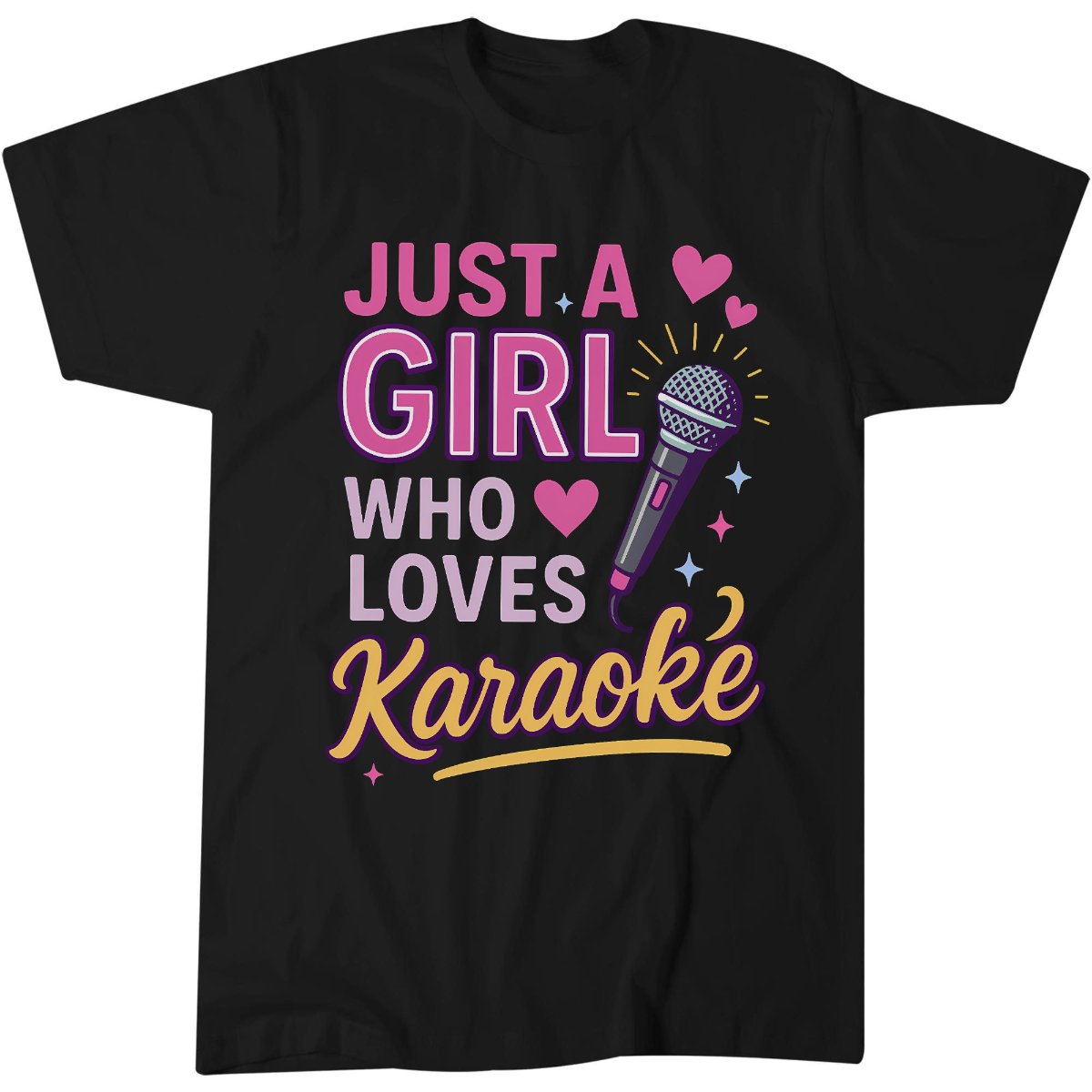 Girl Who Loves Karaoke Singing T-Shirt
