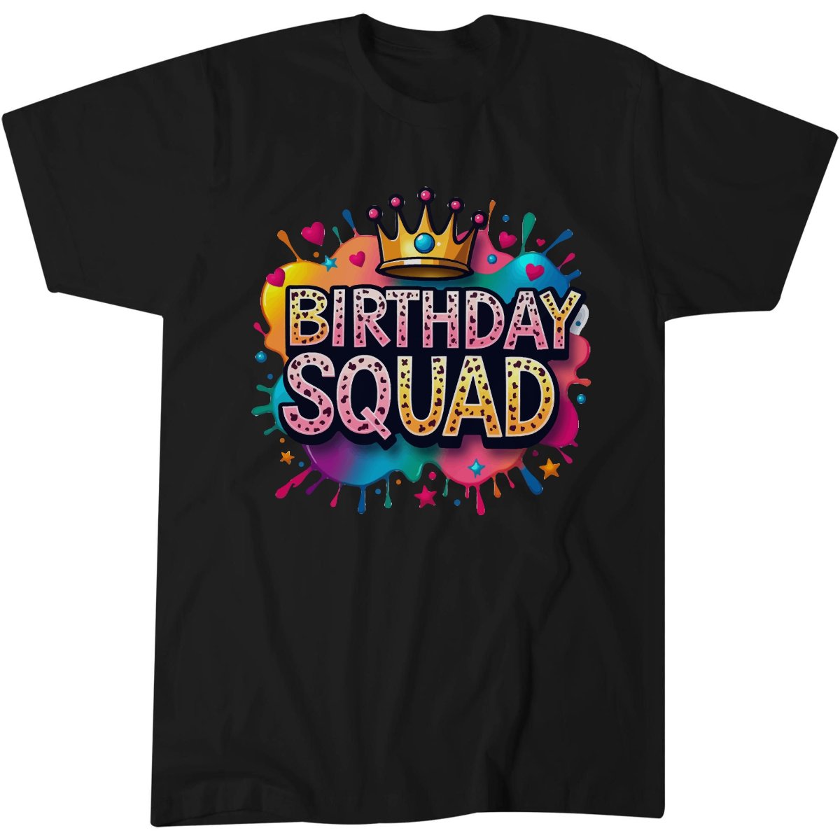 Girls Birthday Squad Queen Matching T-Shirt