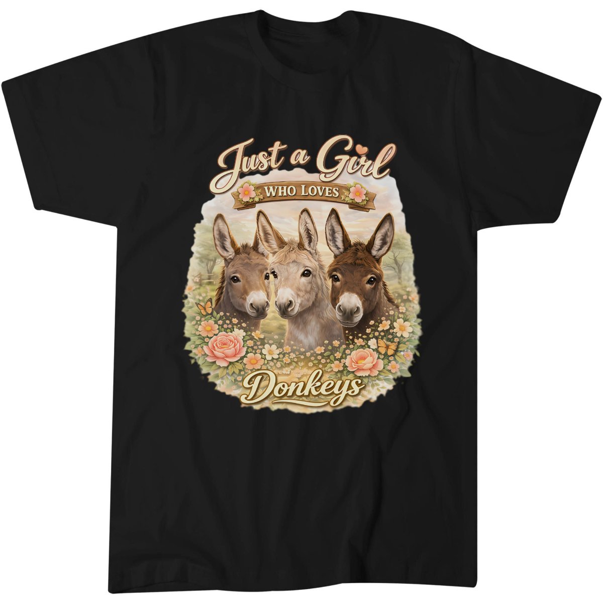 Just A Girl Who Loves Donkeys Cute Donkey Lover Gift T-Shirt
