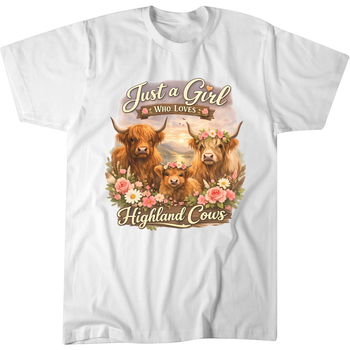 Just A Girl Who Loves Highland Cows Gift T-Shirt