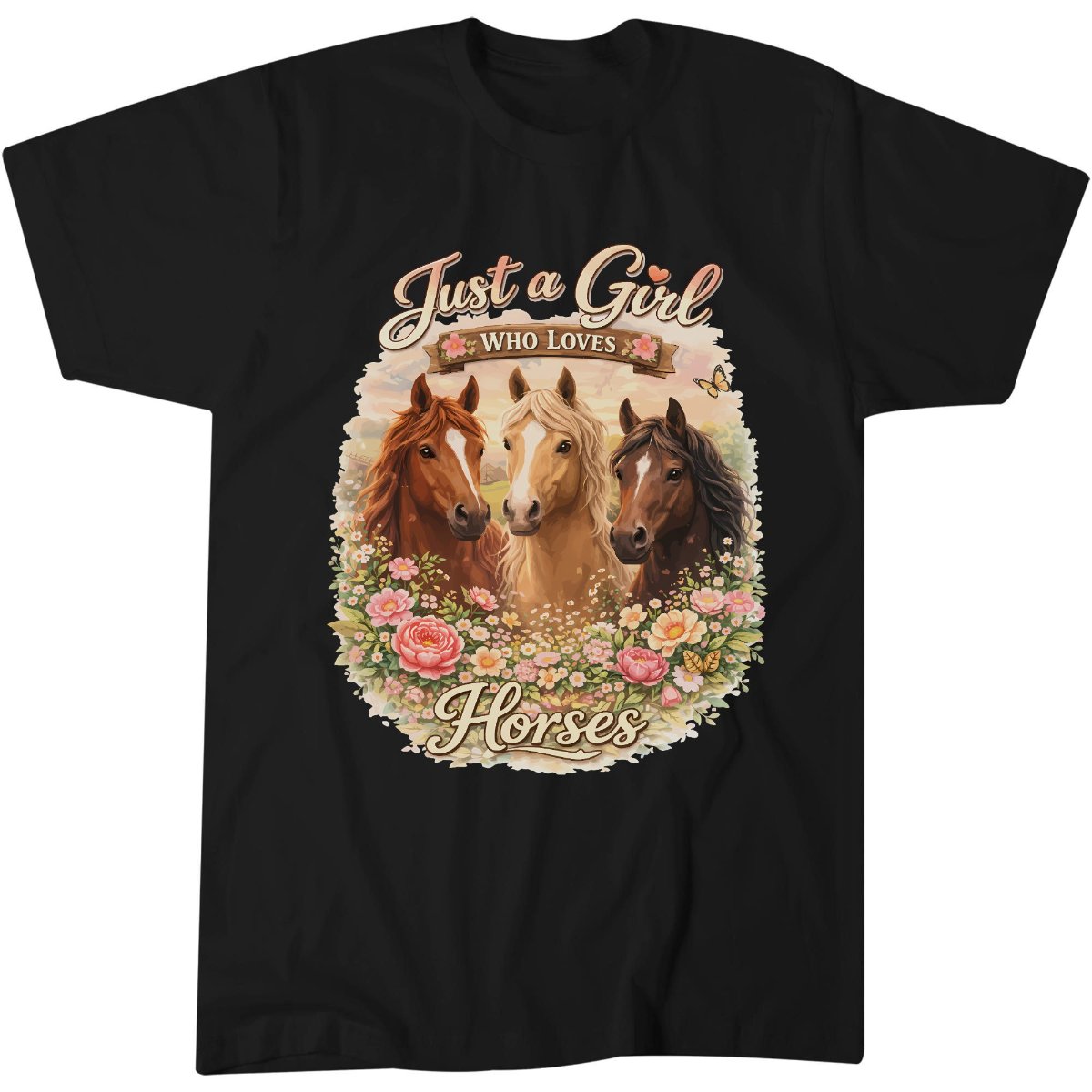 Just A Girl Who Loves Horses Pony Lover Gift T-Shirt