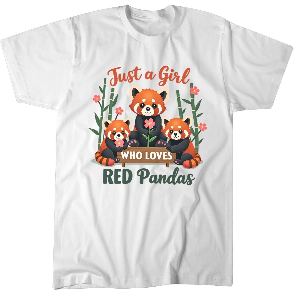 Just A Girl Who Loves Red Pandas Birthday Gift T-Shirt