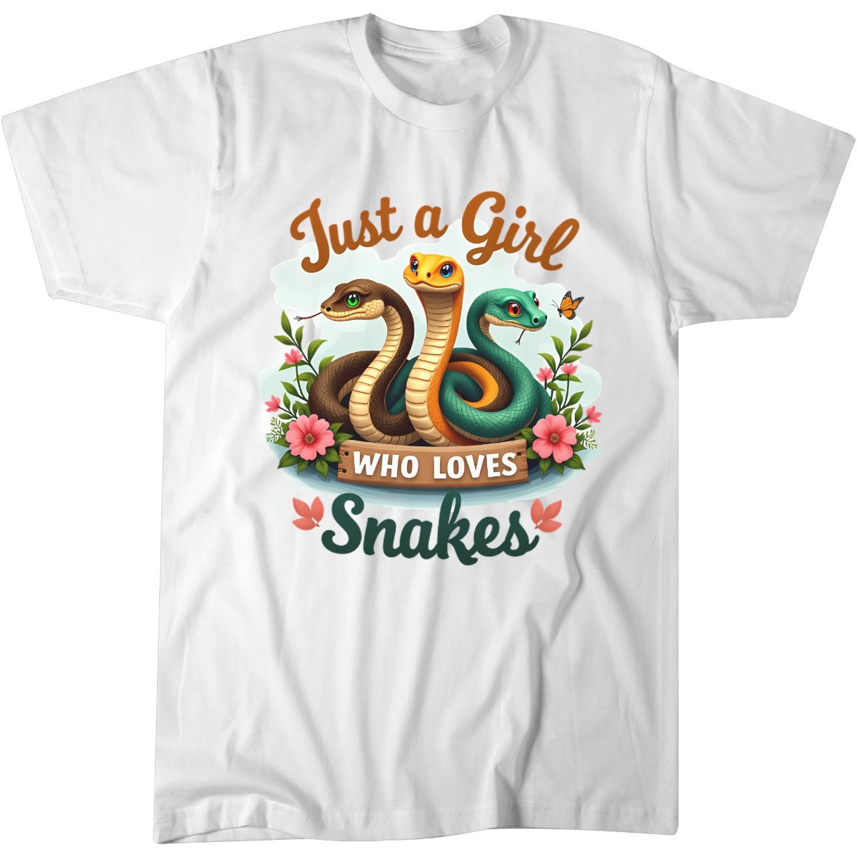 Just A Girl Who Loves Snakes Reptile Birthday Gift T-Shirt