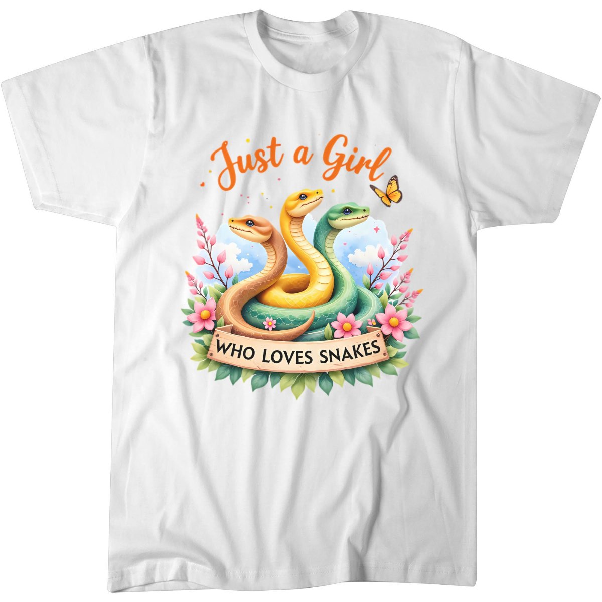 Just A Girl Who Loves Snakes Reptile Lizard Birthday Gift T-Shirt