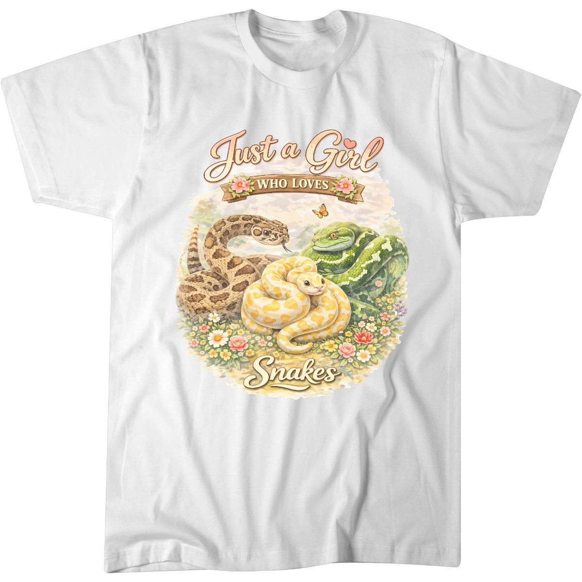 Just A Girl Who Loves Snakes Reptile Lover T-Shirt