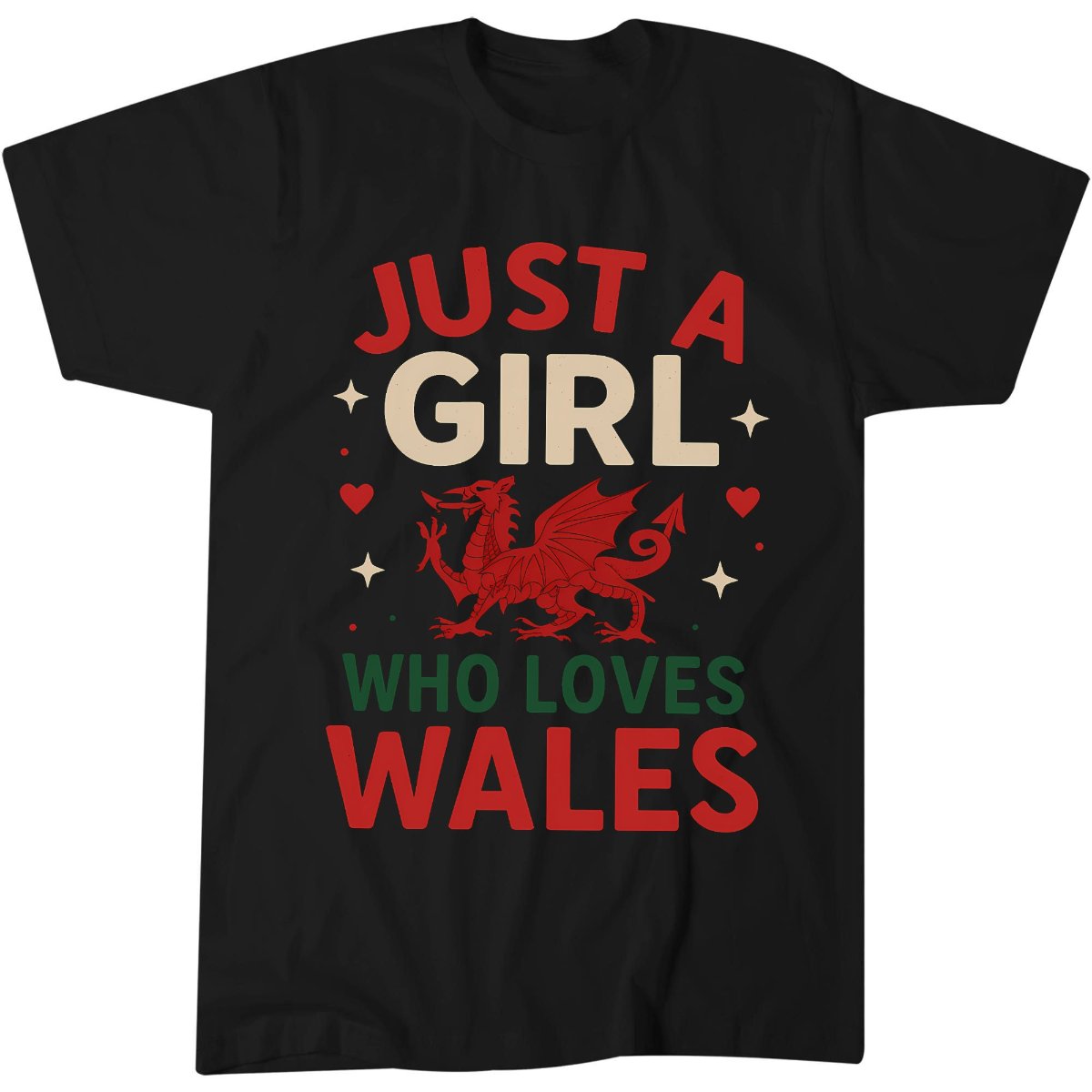 Just A Girl Who Loves Wales Welsh St David's Day T-Shirt