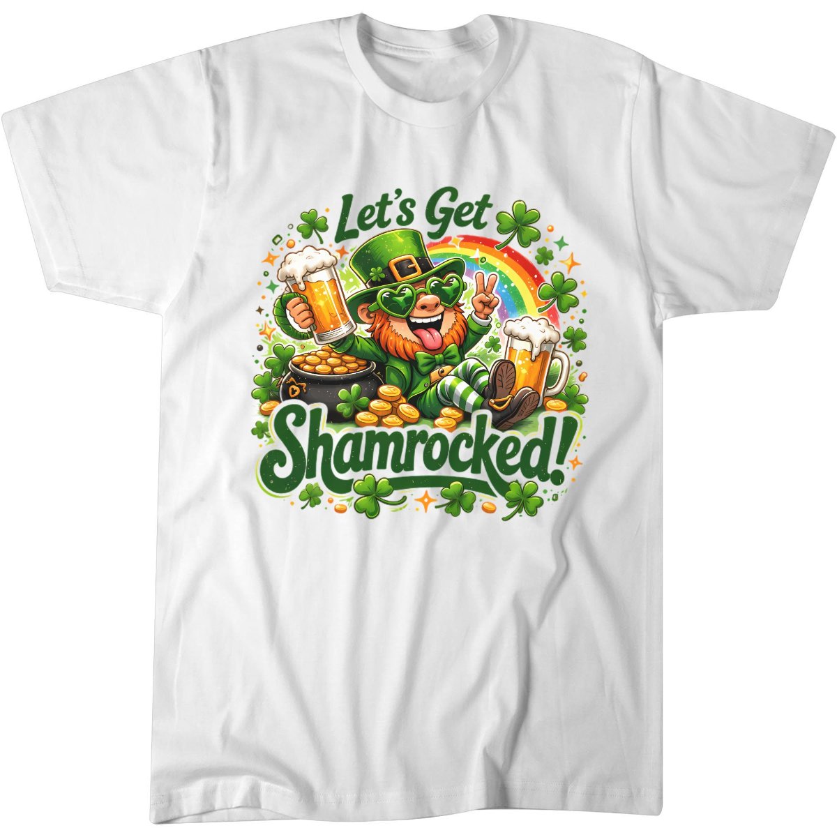 Lets Get Shamrocked Funny Irish St Patricks Day T-Shirt