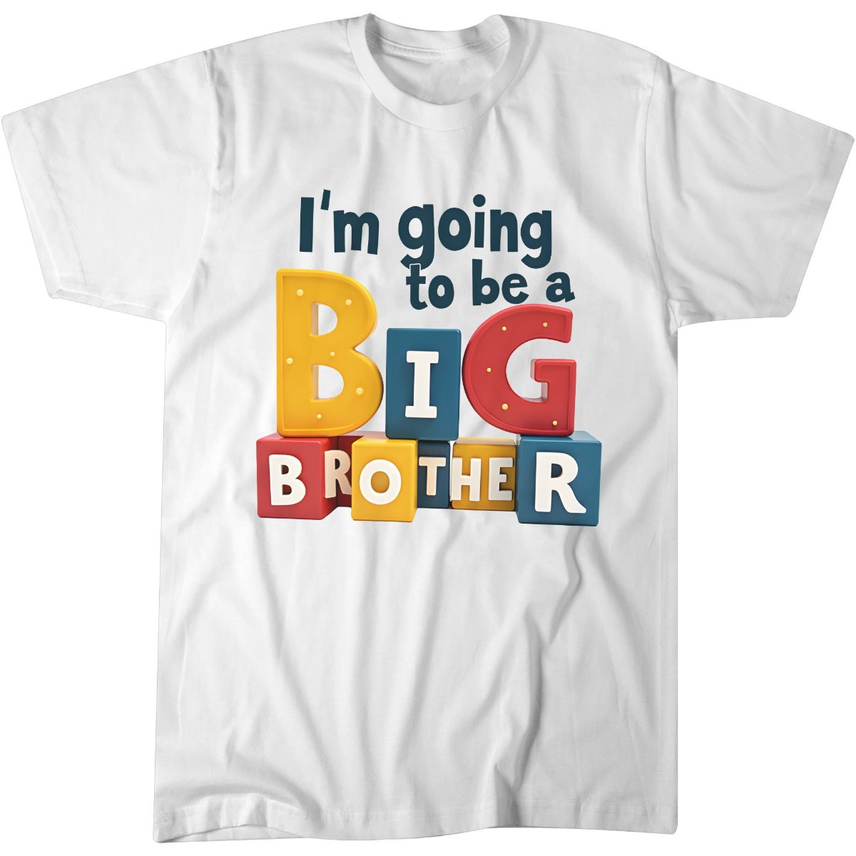New Big Brother Baby Announcement Building Blocks T-Shirt
