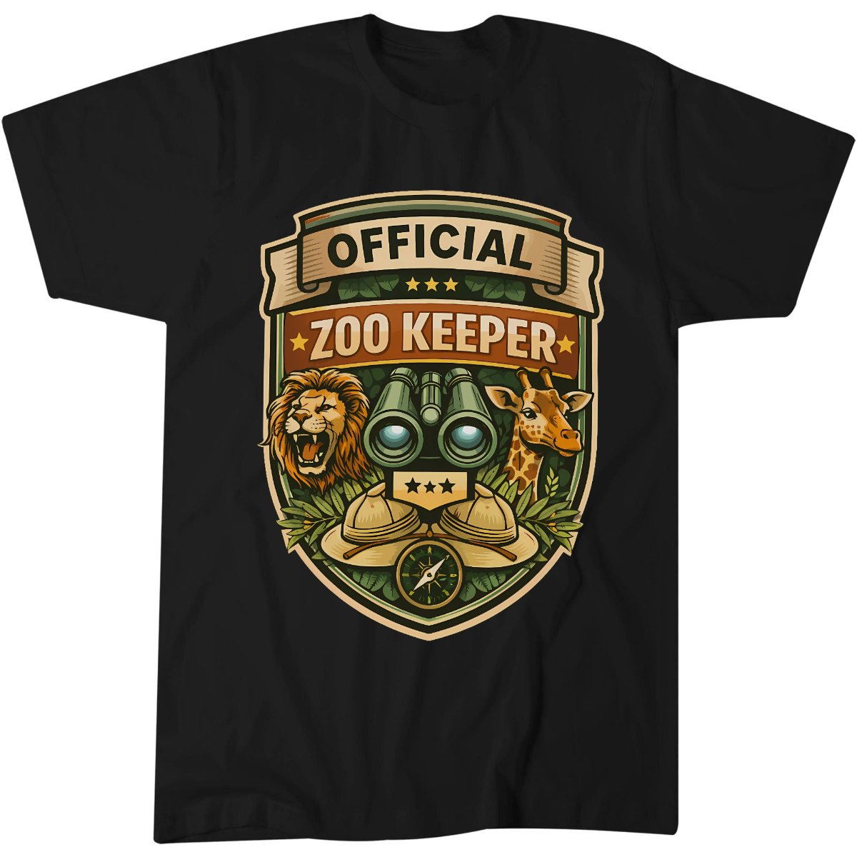 Official Zoo Keeper Safari Theme Animal Explorer T-Shirt