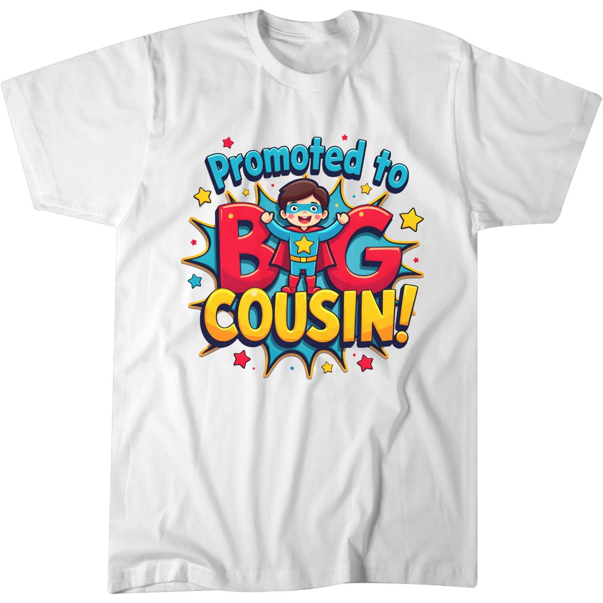 Promoted To Big Cousin Comic Super Hero Boy T-Shirt