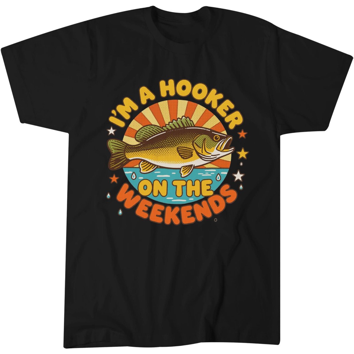 Retro Fishing Shirt, Dad Hobby Gift Tee, Largemouth Bass T-Shirt (49)