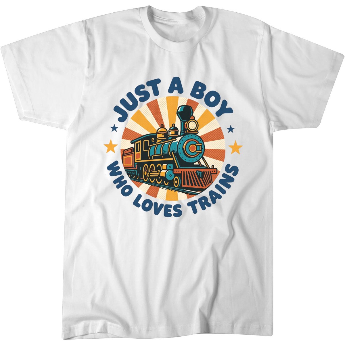 Retro Train Shirt, Nostalgic Railfan Tee, Just A Boy Who Loves Trains T-Shirt