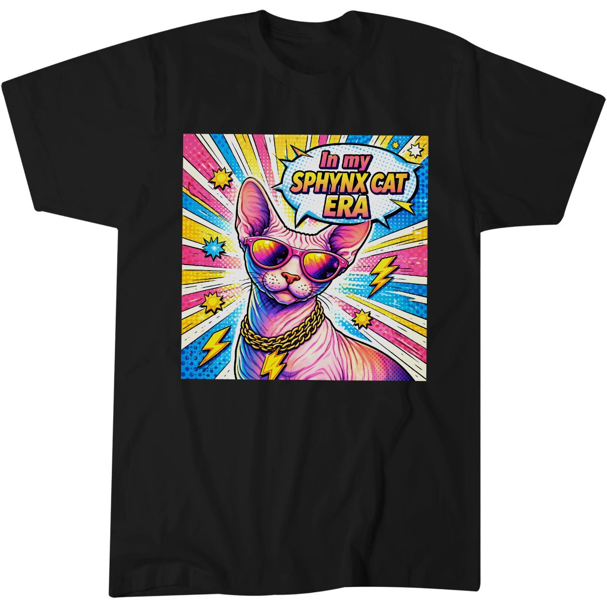 Sphynx Cat Lover Pop Art Birthday Gift T-Shirt