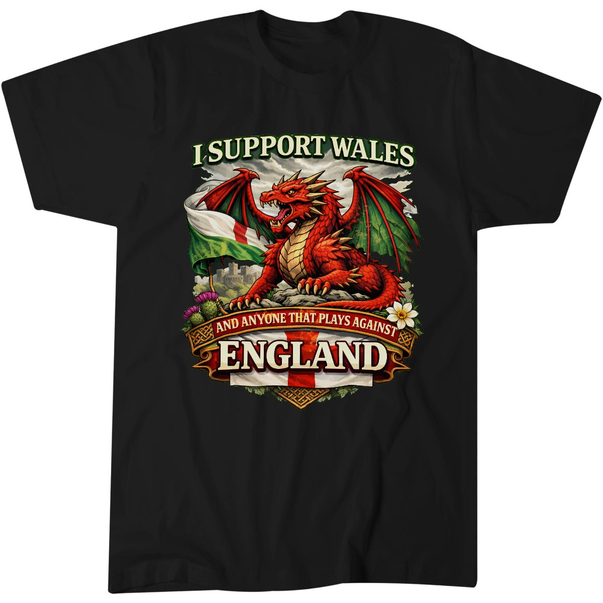 Support Wales Welsh Rugby T-Shirt