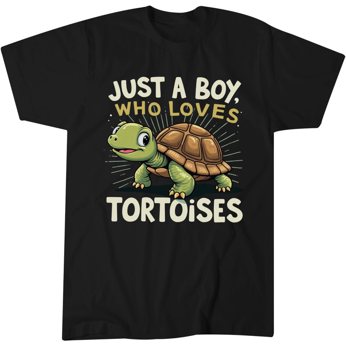 Just A Boy Shirt, Boy Who Loves Tortoises Gift Tee, Playful T-Shirt