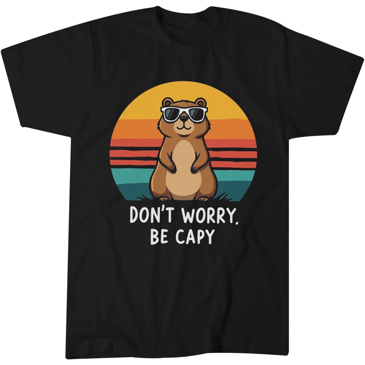 Capybara Shirt, Capybara Lover Gift Tee, Chill Retro T-Shirt