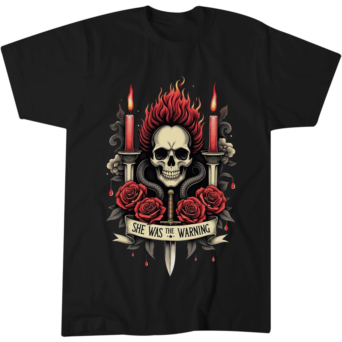 She Was The Warning Shirt, Witchy Feminine Gift Tee, Fierce Witch T-Shirt