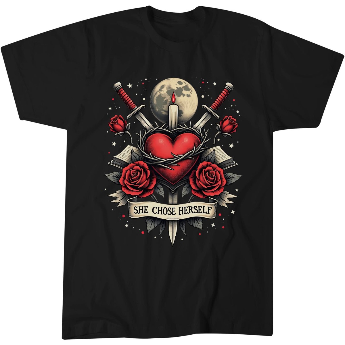 She Chose Herself Shirt, Empowerment Gift Tee, Witchy Self-Worth T-Shirt