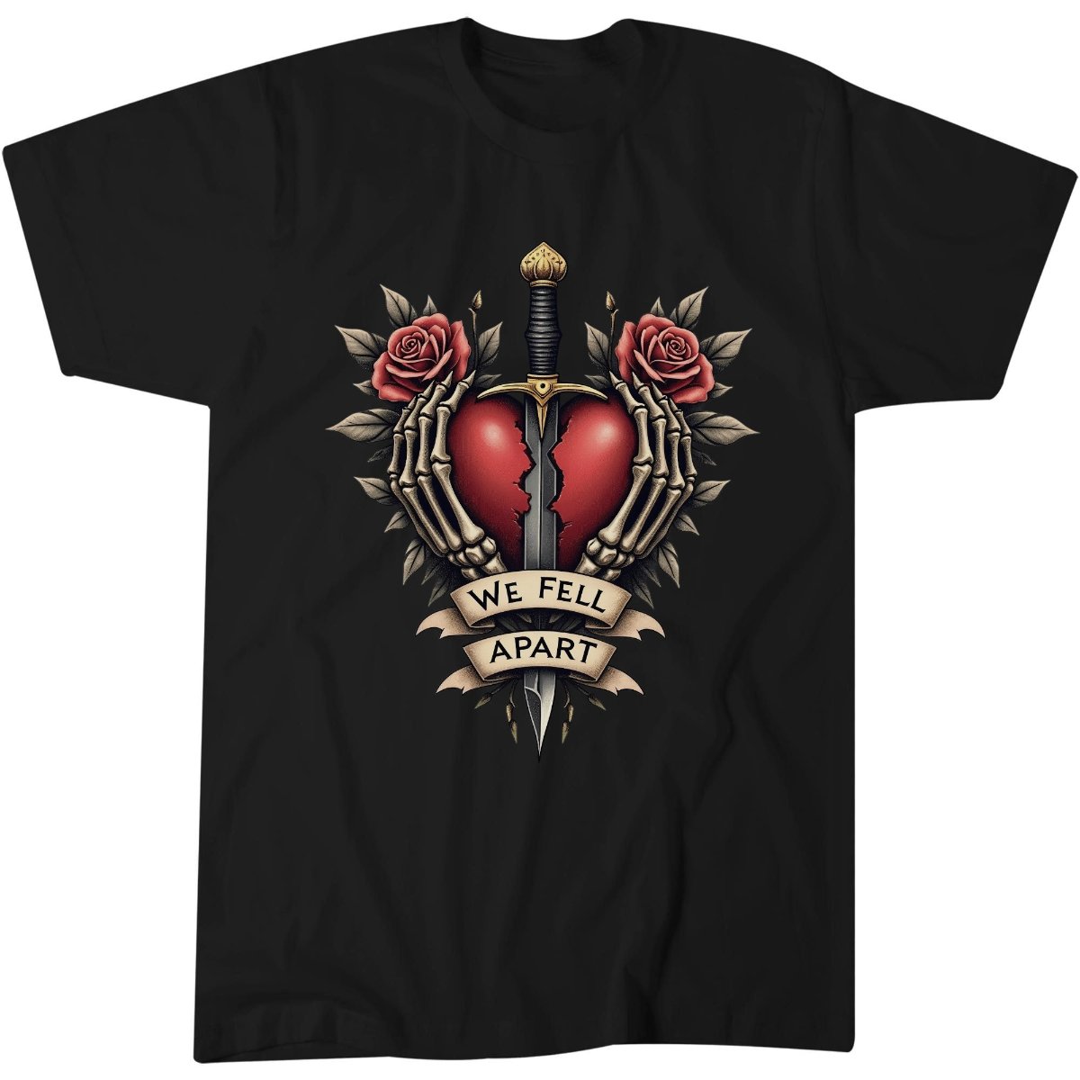 Love Bled Out Shirt, Gothic Tattoo Fan Gift Tee, Dark Heart T-Shirt