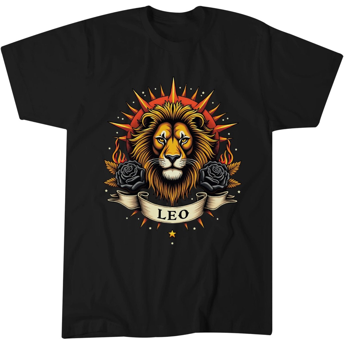 Leo Shirt, Lion Lover Birthday Gift Idea Tee, Dark Gothic T-Shirt