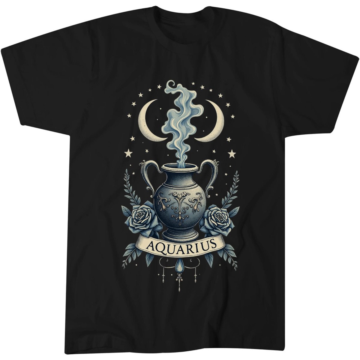 Aquarius Shirt, Astrology Fan Gift Tee, Mystical Zodiac T-Shirt