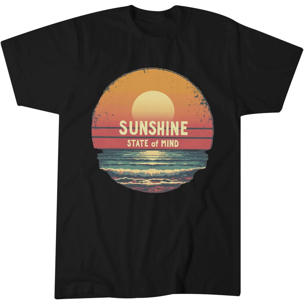 Sunshine State Of Mind Shirt, Beach Vacation Gift Tee, Vintage Retro T-Shirt