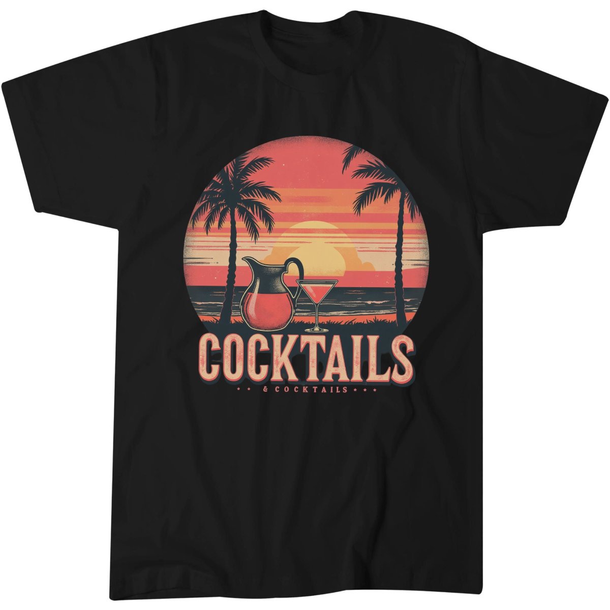Drinks Cocktails Summer Shirt, Beach Holiday Vacation Sunset Lover Gift Idea