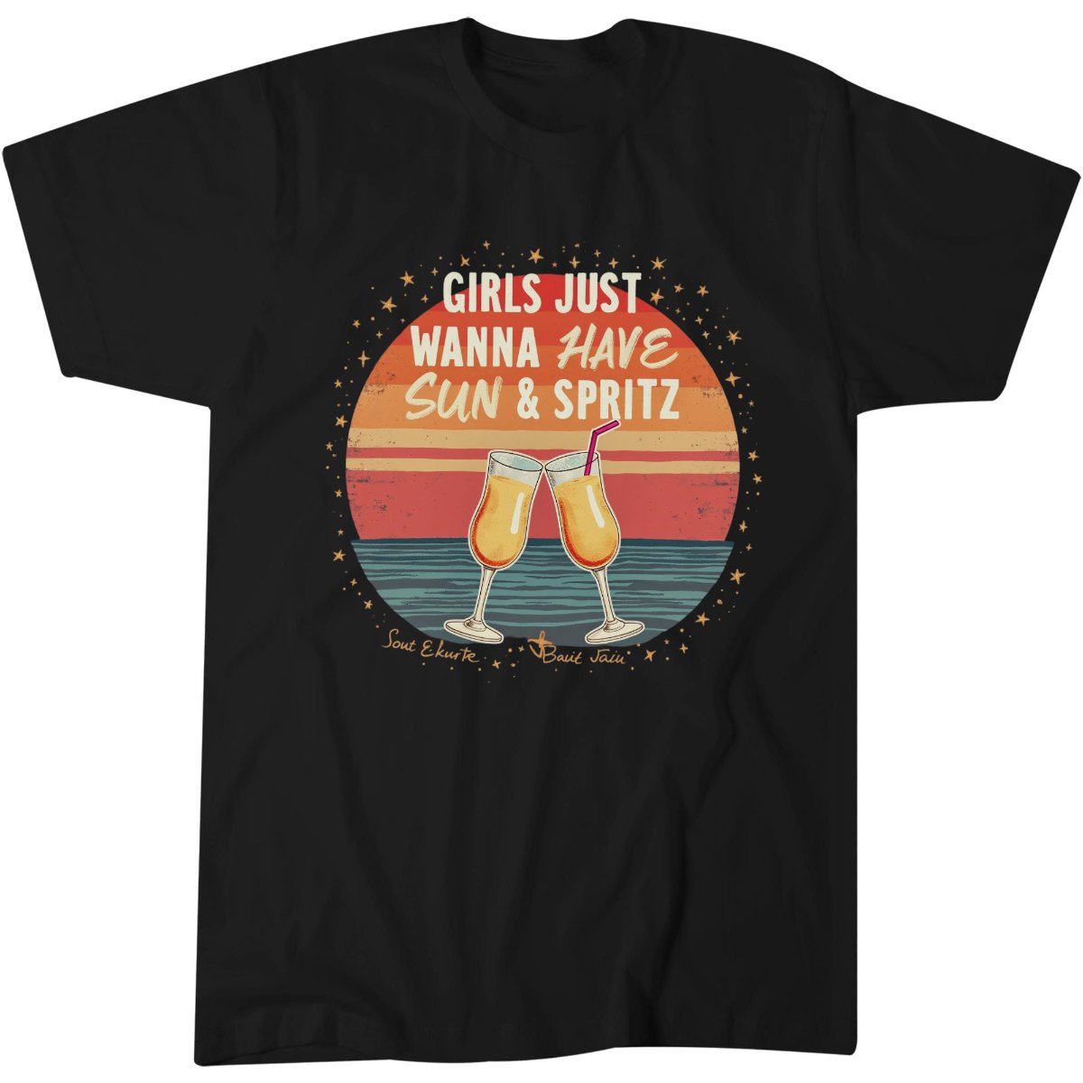 Girls Just Wanna Have Sun & Spritz Shirt, Beach Vacation Party Gift Idea T-Shirt