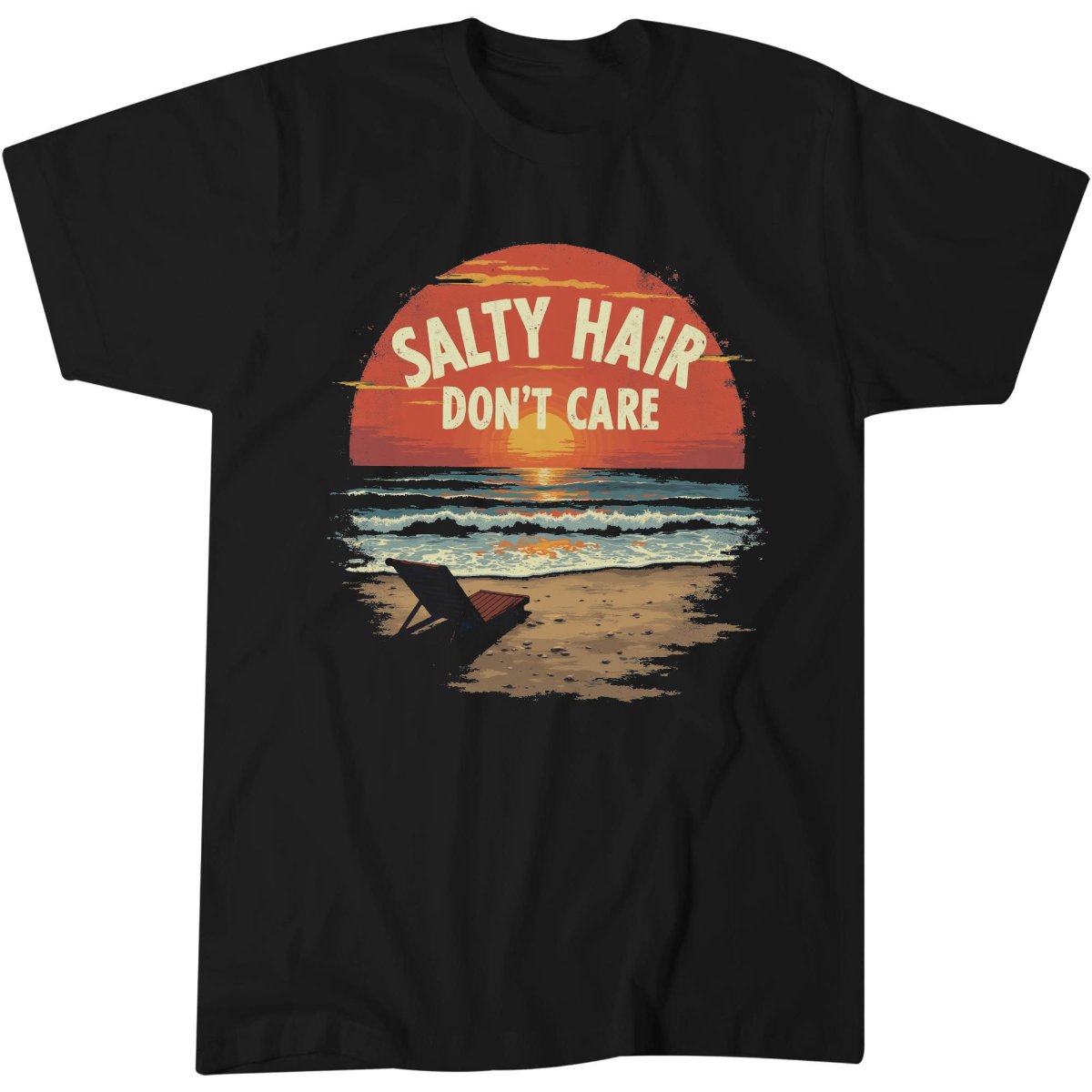 Salty Hair Dont Care Shirt, Beach Vacation Sunset Lover Gift Idea T-Shirt