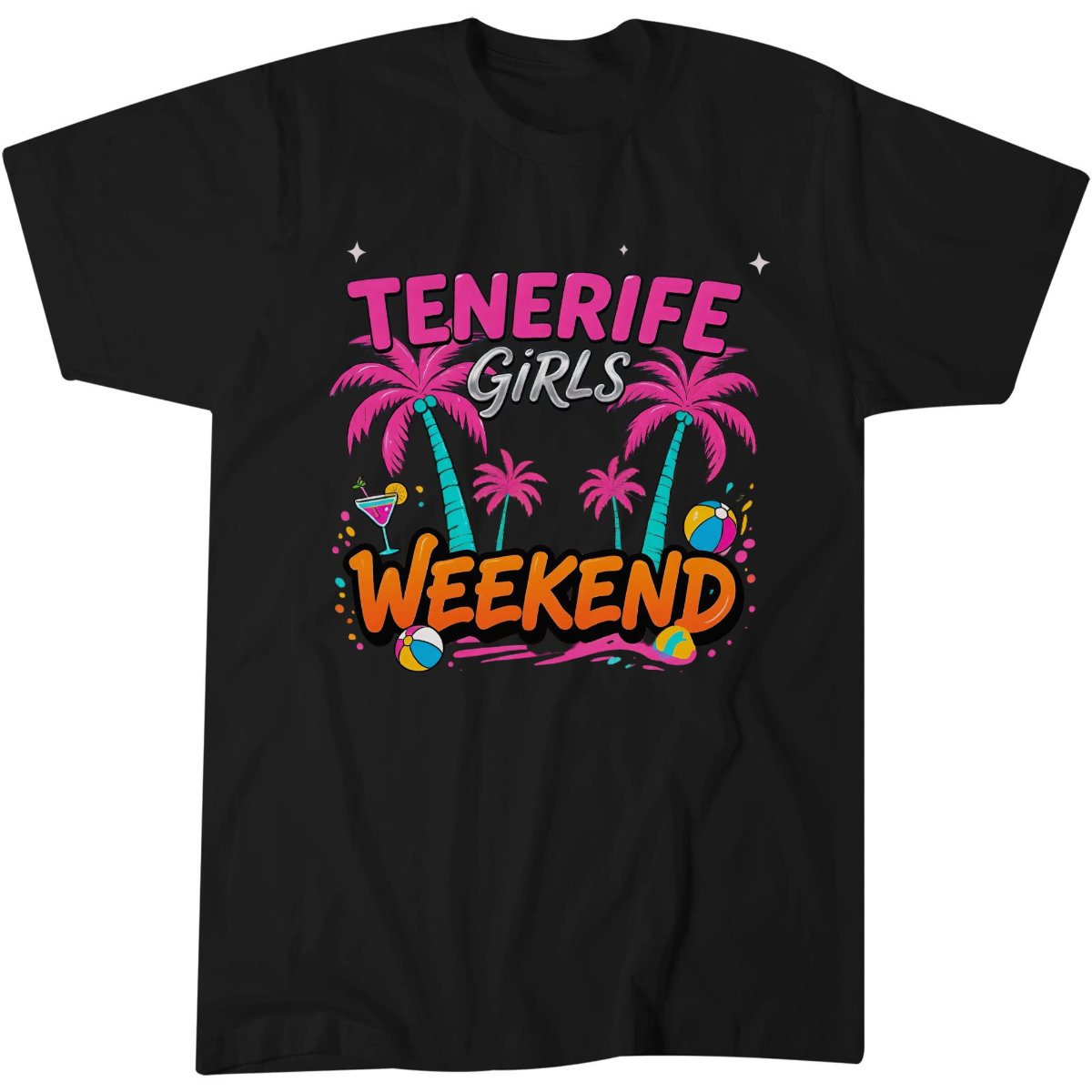 Tenerife Girls Weekend Shirt, Beach Vacation Gift Tee, Retro T-Shirt