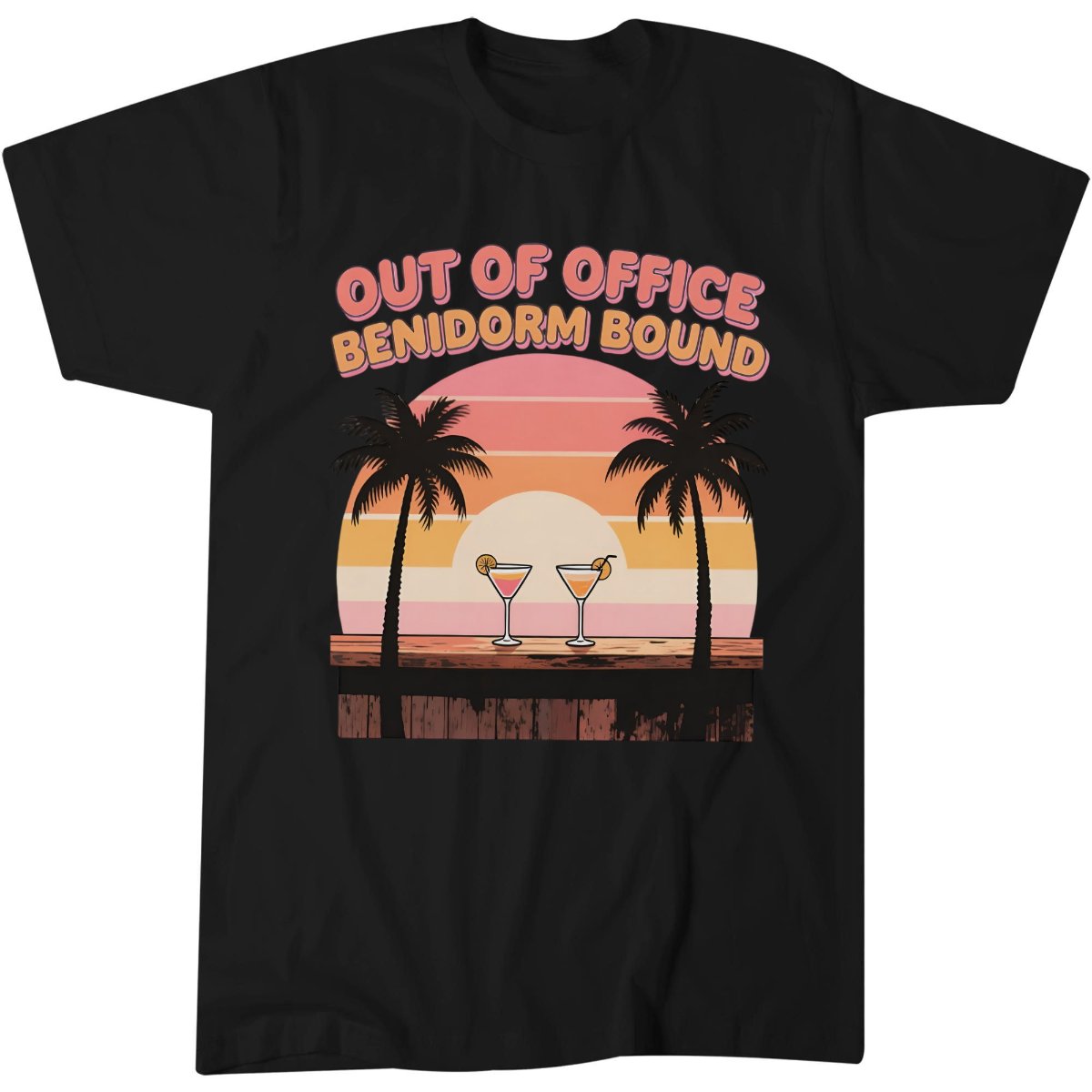 Out Of Office Benidorm Bound Shirt, Vacation Travel Gift Tee, Retro T-Shirt 4