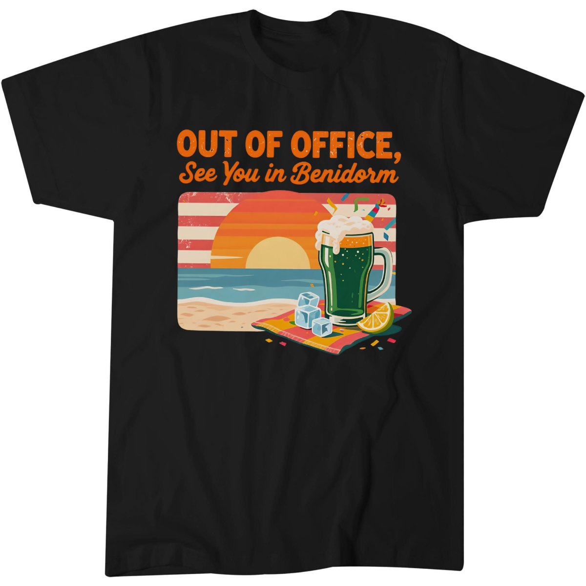 Out Of Office See You In Benidorm Shirt, Vacation Traveler Holiday Gift T-Shirt