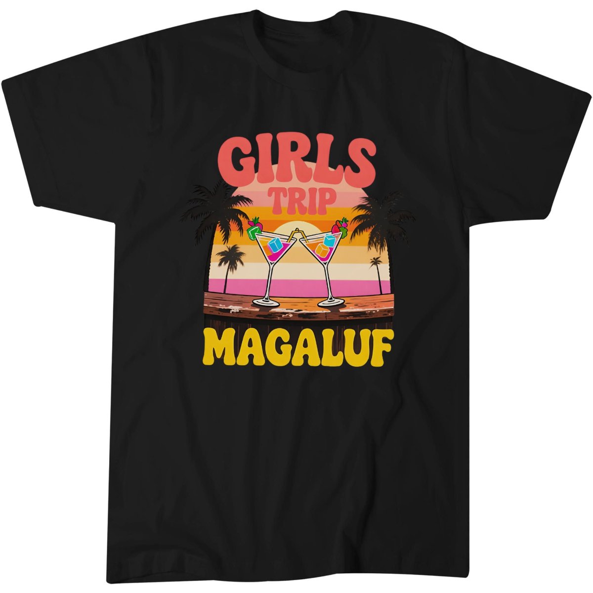 Girls Trip Magaluf Holiday Shirt, Vacation Gift Idea Tee, Retro Travel T-Shirt