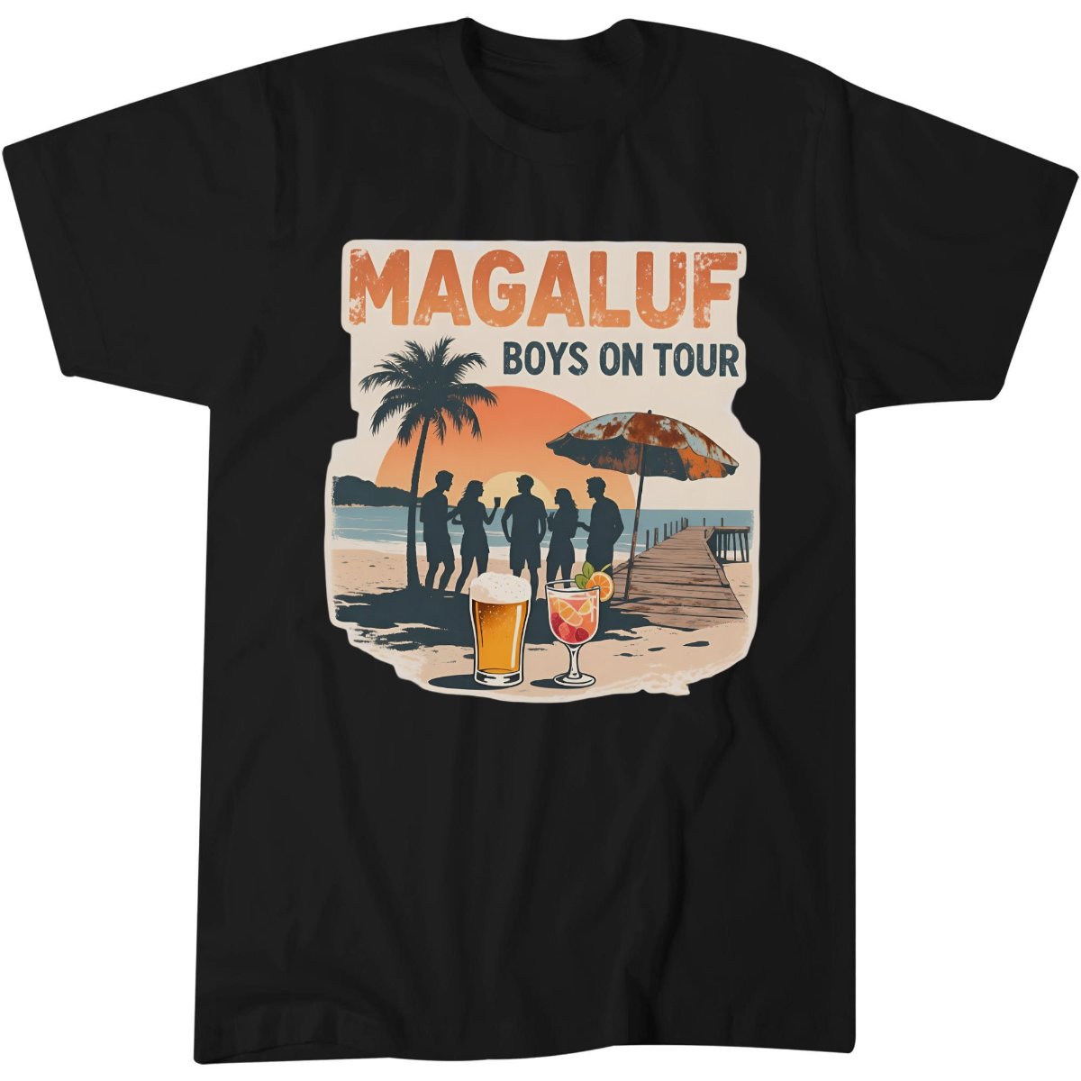 Magaluf Boys On Tour Shirt, Vacation Travel Gift Tee, Retro Beach T-Shirt