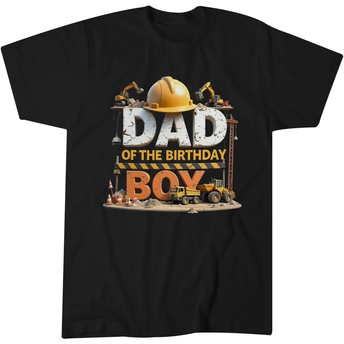 Dad Of The Birthday Boy Shirt, Matching Family Kids Construction Gift T-Shirt