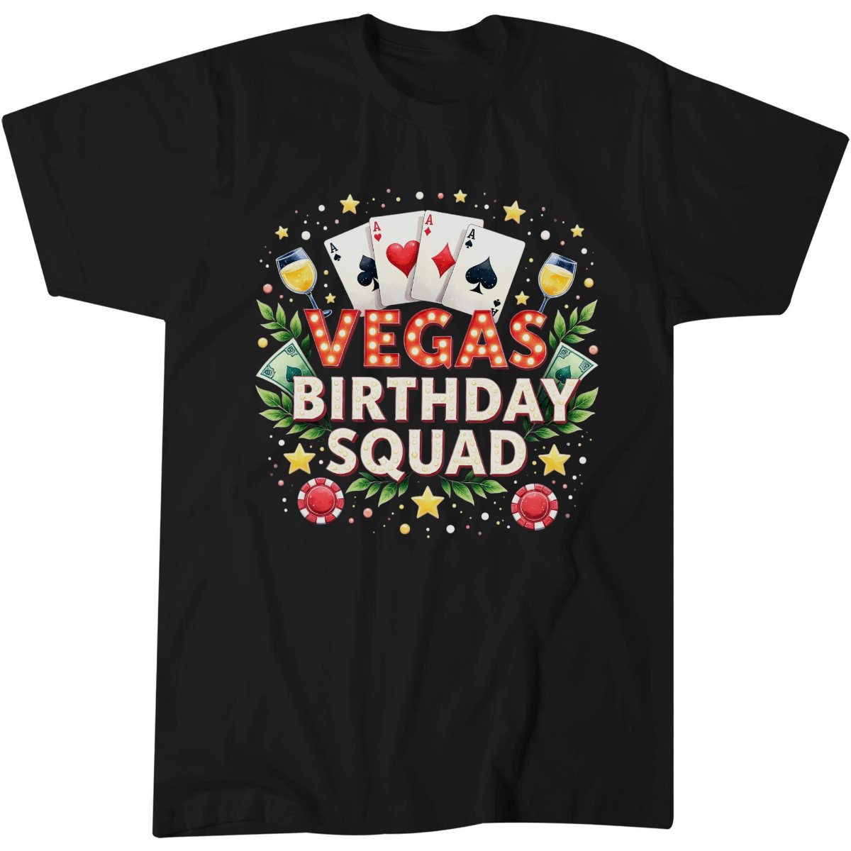 Vegas Birthday Squad Shirt, Birthday Party Gift Tee, Fun Casino T-Shirt